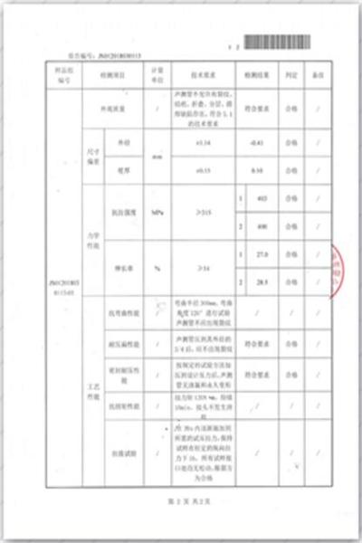 朔州出厂检测报告